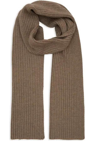 Gallo Akcesoria, unisex, Beżowy, ONE SIZE, Unisex jednokolorowy beżowy szalik z żebrem w