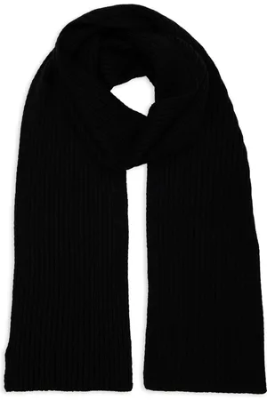 Gallo Akcesoria, unisex, Czarny, ONE SIZE, Unisex gładki czarny szal w żebry