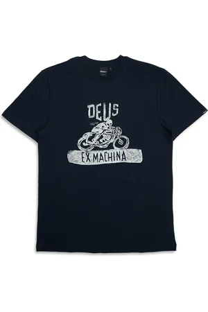 Deus Ex Machina Koszulki, Mężczyzna, Niebieski, M, Vintage Turps Tee