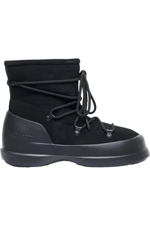 Moon Boot Buty, Kobieta, Czarny, 36 EU, Zamsz, Zamszowe Buty na Sznurowadła
