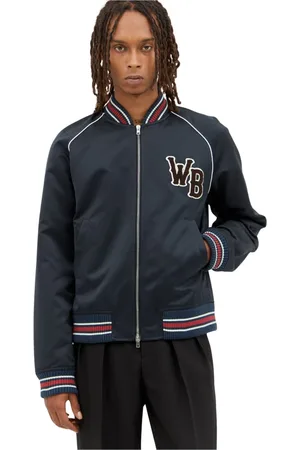 WALES BONNER Kurtki, Mężczyzna, Czarny, M, Kurtka Bomber Marvel Logo