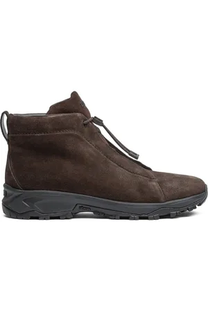 Ermenegildo Zegna Buty, Mężczyzna, brązowy, 42 EU, Zamsz, Brązowe Zamszowe Botki Vetta