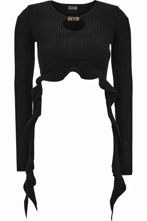 VERSACE Koszulki, Kobieta, Czarny, L, Top