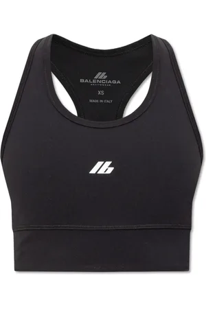 Balenciaga Sport, Kobieta, Czarny, L, Len, Krótki Top Bez Rękawów