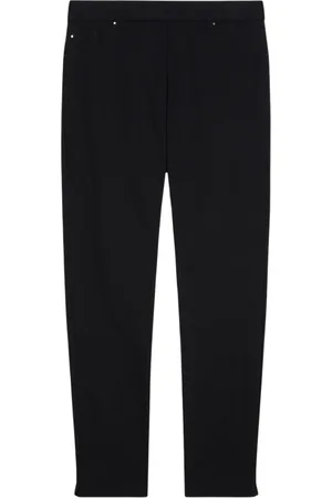 Elena Miro Spodnie, Kobieta, Czarny, S, Len, Rozciągliwe Spodnie Skinny z Wiskozy
