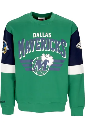 Mitchell & Ness Bluzy, Mężczyzna, Zielony, XL, Bluza Dallas Mavericks NBA Crewneck