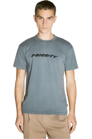 Eytys Koszulki, Mężczyzna, Szary, L/XL, T-shirt z nadrukiem na przodzie