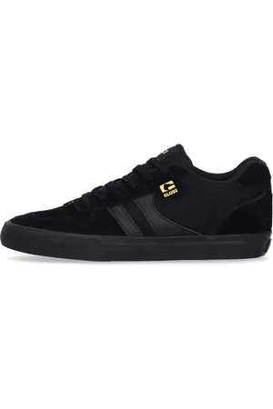 Globe Sport, Mężczyzna, Czarny, 42 1/2 EU, Zamsz, Czarne/Złote Buty Skate Vulcanized Styl