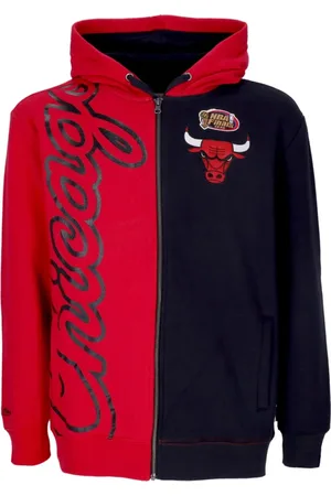 Mitchell & Ness Bluzy, Mężczyzna, Wielobarwność, M, Chicago Bulls NBA Zip Hoodie