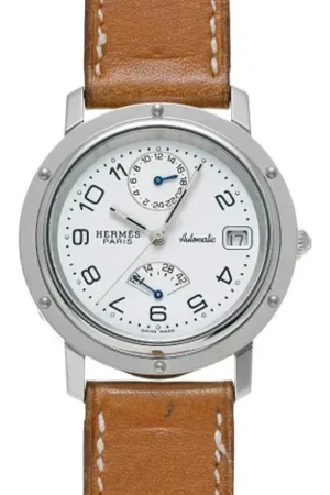 Hermès Pre-owned, Mężczyzna, Biały, ONE SIZE, Pre-owned Stainless Steel watches