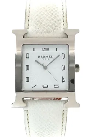 Hermès Pre-owned, Mężczyzna, Biały, ONE SIZE, Pre-owned Stainless Steel watches