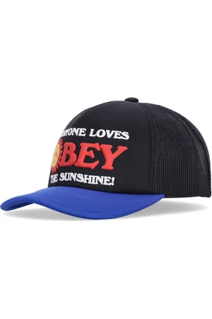 Obey Akcesoria, unisex, Wielobarwność, ONE SIZE, Czarna Piankowa Czapka Trucker z Zakrzywionym Daszkiem