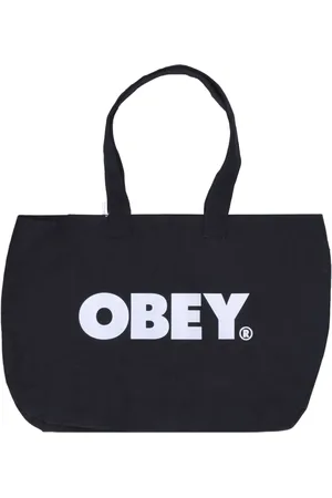 Obey Torebki, Kobieta, Czarny, ONE SIZE, Torba z Kanwy Czarno/Biała