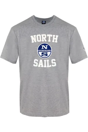 North Sails Koszulki, Mężczyzna, Szary, 2XL, Bawełna, Morski Szary T-shirt z okrgym dekoltem dla mczyzn