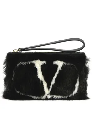 VALENTINO Pre-owned, Kobieta, Czarny, ONE SIZE, Pre-owned Fur clutches