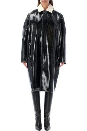 Serafini Płaszcze, Kobieta, Czarny, M, Lana Coated Overcoat