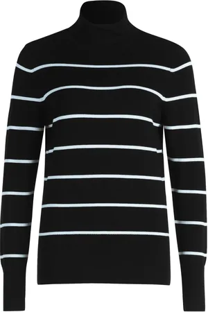 Betty Barclay Swetry, Kobieta, Czarny, 2XL, Pasiasty sweter z golfem