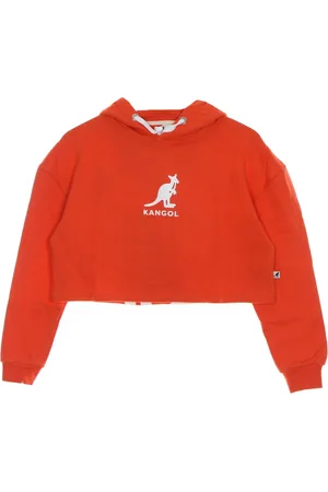 Kangol Bluzy, Kobieta, Czerwony, M, Wiśniowy Cropped Hoodie Lekki Sweatshirt
