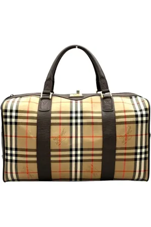 Burberry Pre-owned, unisex, Beżowy, ONE SIZE, Pre-owned Canvas travel-bags