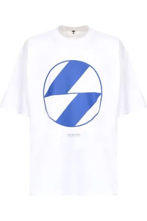 THE SALVAGES Koszulki, Mężczyzna, Biały, ONE SIZE, Graficzny Druk T-shirt z Okrągłym Dekoltem z Bawełny