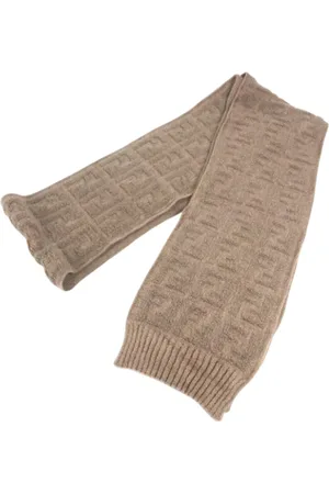 Fendi Pre-owned, Kobieta, Beżowy, ONE SIZE, Nylon, Pre-owned Nylon scarves