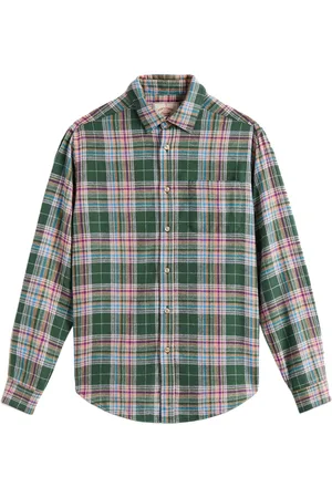 Portuguese Flannel Koszule, Mężczyzna, Wielobarwność, S, Zielona Koszula Olissipo z Długimi Rękawami