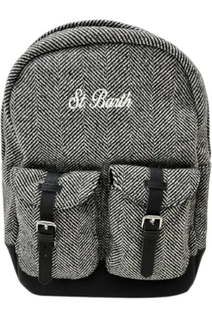 MC2 SAINT BARTH Torebki, Mężczyzna, Szary, ONE SIZE, Plecak w stylu vintage z unikalnymi teksturami