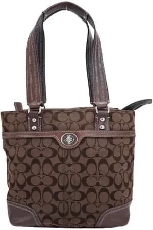 Coach Pre-owned, Kobieta, brązowy, ONE SIZE, Pre-owned Coated canvas shoulder-bags