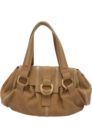 Bvlgari Pre-owned, Kobieta, Beżowy, ONE SIZE, Pre-owned skórzane torby na ramię