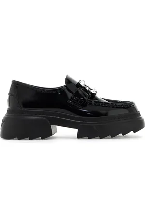 Roger Vivier Buty, Kobieta, Czarny, 40 EU, Mokasynyy z lakierowanej skóry z klamrą Strass