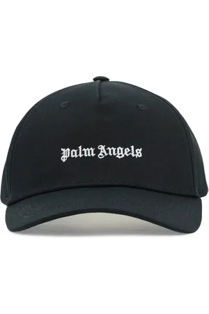 Palm Angels Akcesoria, Mężczyzna, Czarny, ONE SIZE, Bawełna, Czapka Baseballowa z Haftowanym Logo