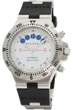 Bvlgari Pre-owned, Mężczyzna, Biały, ONE SIZE, Pre-owned Stainless Steel watches