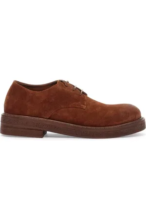 MARSÈLL Buty, Kobieta, brązowy, 39 EU, Zamsz, Chunky Toe Zamszowe Buty Derby