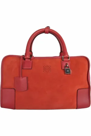 Loewe Pre-owned, Kobieta, Czerwony, ONE SIZE, Zamsz, Pre-owned Suede handbags