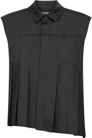 SACAI Bluzki, Kobieta, Czarny, L, Czarne T-shirty i Pola dla kobiet