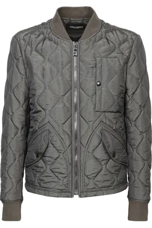 Dolce & Gabbana Kurtki, Mężczyzna, Szary, L, Pikowany Bomber Szary