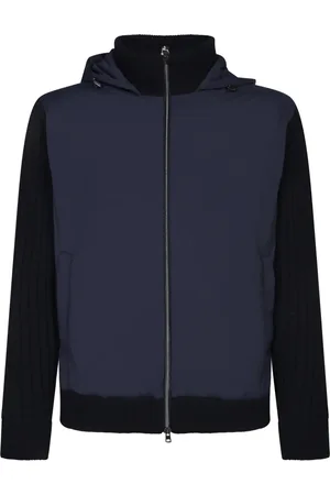 HERNO Kurtki, Mężczyzna, Niebieski, L, Niebieski Sweter Aw 24