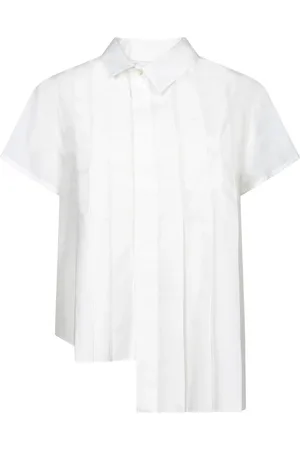 SACAI Bluzki, Kobieta, Biały, L, Białe T-shirty i Pola dla kobiet