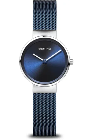 Bering Akcesoria, Kobieta, Niebieski, ONE SIZE, Zegarek Damski Classic 26 mm Bransoleta Milaneza Niebieski 14526-307