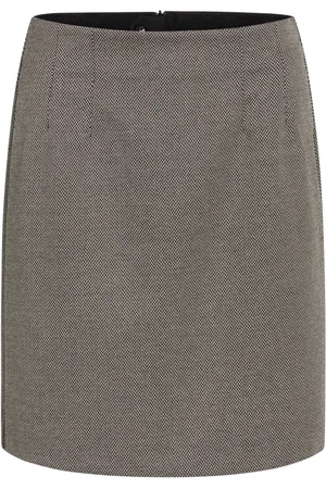 RUE de FEMME Spódnice, Kobieta, brązowy, M, Rayon, Elegancka Krótka Spódnica Gorzka Czekolada