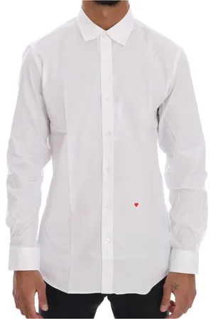 Moschino Koszule, Mężczyzna, Biały, M, Bawełna, Elegancka biała koszula Slim-Fit z bawełny