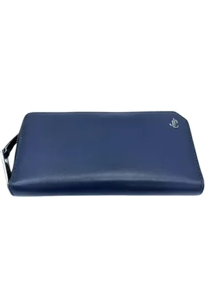 Jimmy Choo Pre-owned, Kobieta, Niebieski, ONE SIZE, Skóra, Pre-owned skórzane portfele