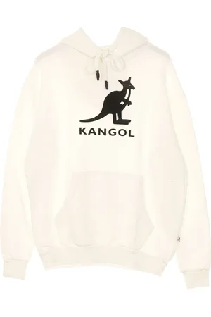 Kangol Bluzy, Mężczyzna, Beżowy, M, Off White/Black Bluza z Kapturem Długi Rękaw