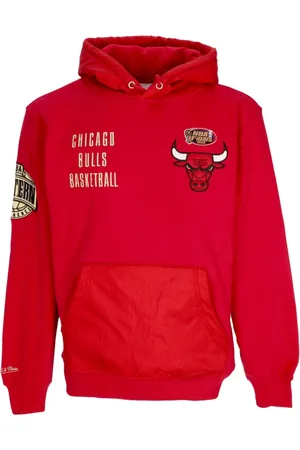 Mitchell & Ness Bluzy, Mężczyzna, Czerwony, M, Chicago Bulls Vintage Logo Hoodie