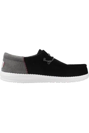 Hey dude Buty, Mężczyzna, Czarny, 43 EU, Sznurowane Buty z Sztruksu