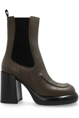 Burberry Buty, Kobieta, Zielony, 38 EU, Skóra, Botki na obcasie ‘Chelsea’