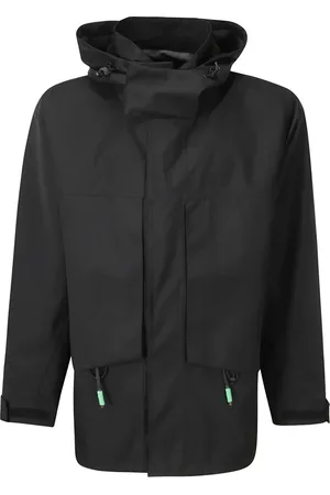 GR10K Płaszcze, Mężczyzna, Czarny, M, Oversize Parka z Zapięciem na Suwak