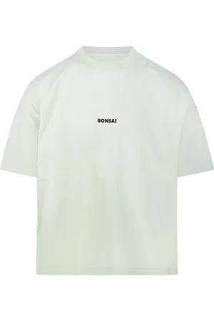BONSAI Koszulki, Mężczyzna, Zielony, M, Zielony T-shirt z logo w oversize