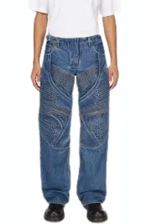 Acne Studios Jeansy, Mężczyzna, Niebieski, M, Loose-fit Jeansy
