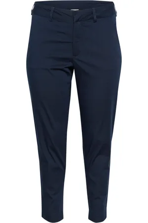 Kaffe Spodnie, Kobieta, Niebieski, 5XL, Granatowe Spodnie Chino